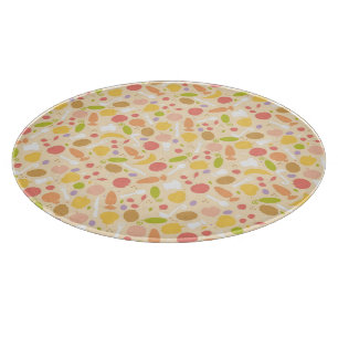 Vegetarisches Kochmuster Schneidebrett