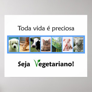 Vegetarisches Plakat