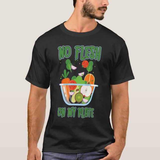 Vegetarisches Restaurant mit veganem Gemüse T-Shirt (Vorderseite)