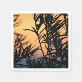 Vegetation bei Sonnenuntergang Serviette