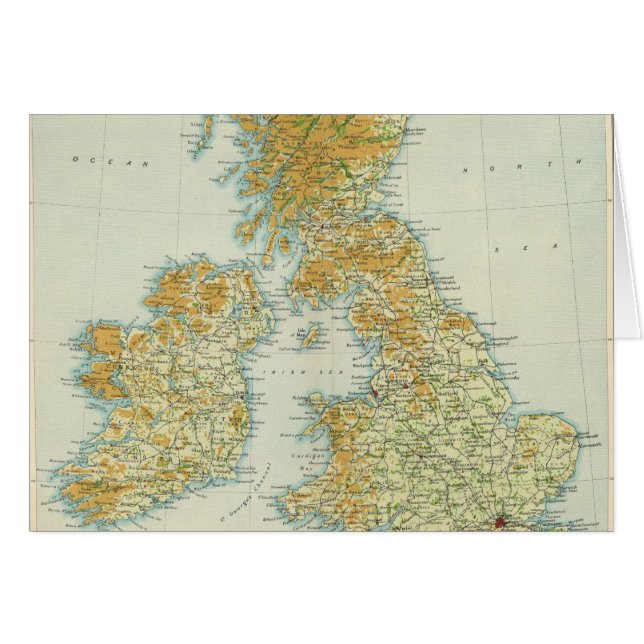 Vegetation und Klimapläne für Britische Inseln (Vorderseite (Horizontal))