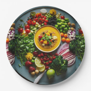 Vegetationsplatte Pappteller