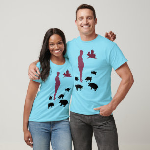 Vegeteterianischer Herren-Langschläfer-T - Shirt