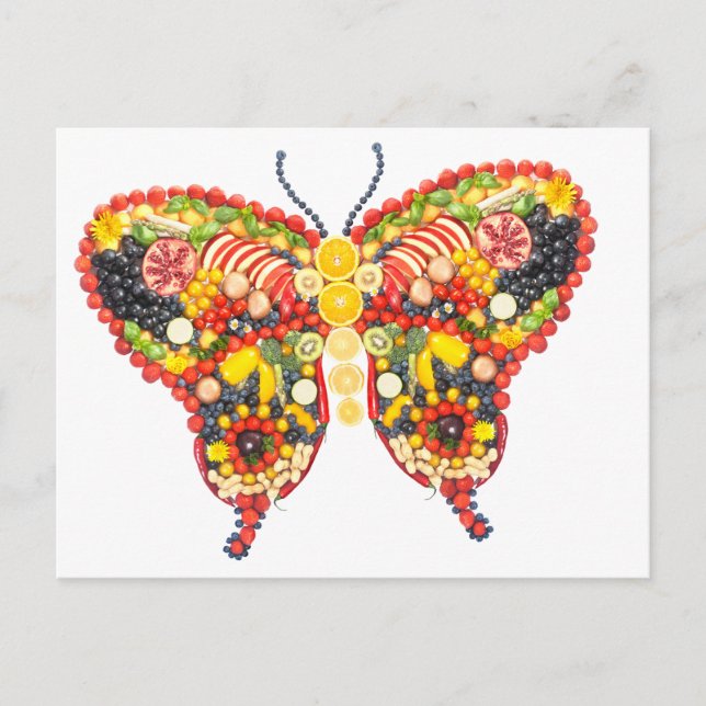 Veggiatschmetterling Postkarte (Vorderseite)