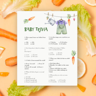 Veggie Baby Dusche Baby Trivia Baby Shower Game