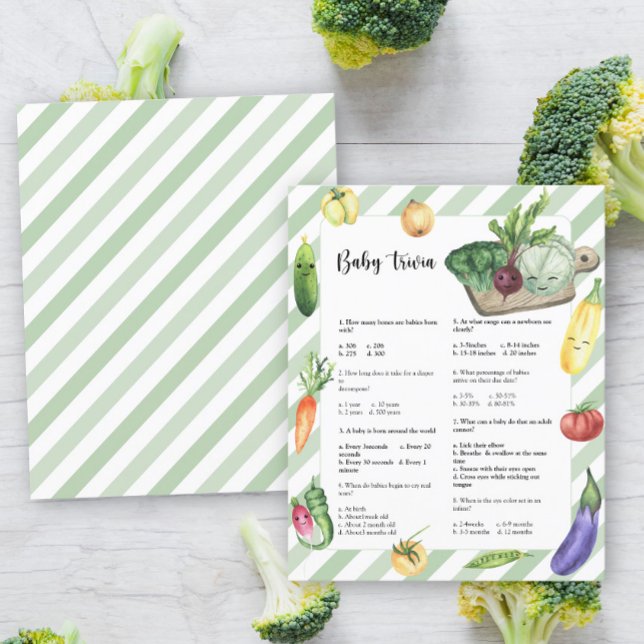 Veggie Baby Dusche Baby Trivia | Baby Shower Game (Von Creator hochgeladen)