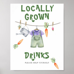 Veggie-Baby-Party - Getränke bedienen Sie sich sel Poster