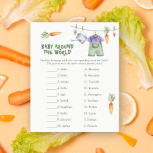 Veggie Babydusche - Baby rund um das Weltspiel