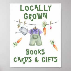 Veggie Babydusche - Bücher, Karten und Geschenke Poster