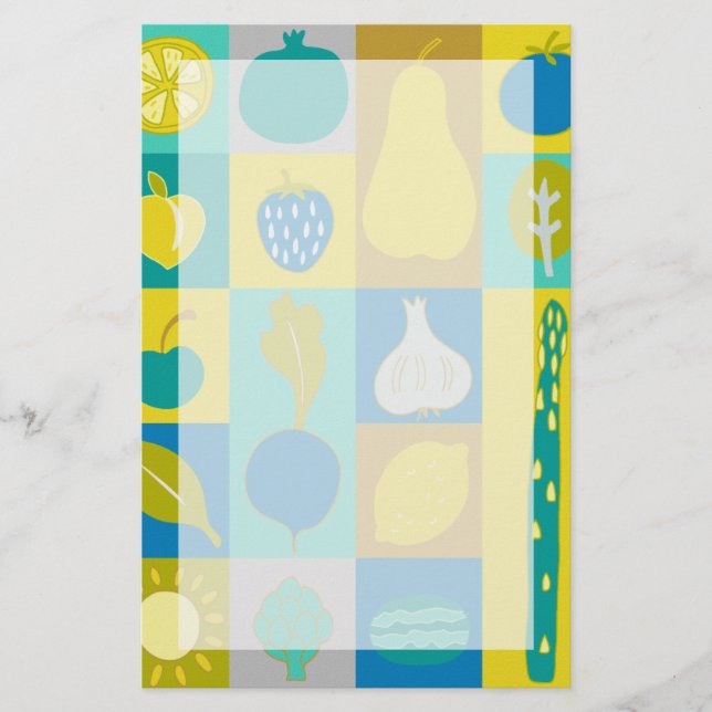 Veggie blockiert I Briefpapier (Vorderseite)