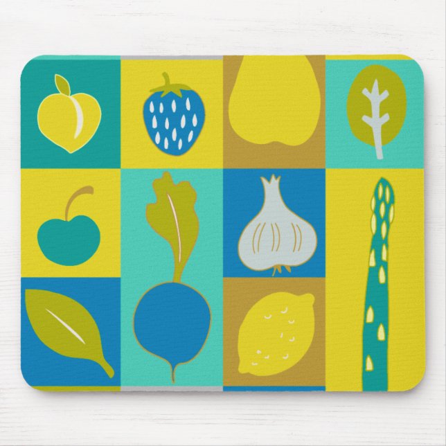 Veggie Blocks I Mousepad (Vorne)
