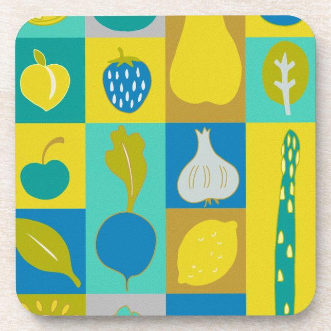 Veggie Blocks I Untersetzer (Vorderseite)