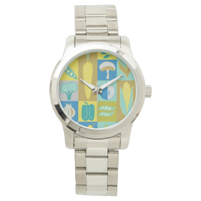 Veggie Blocks II Armbanduhr (Vorderseite)