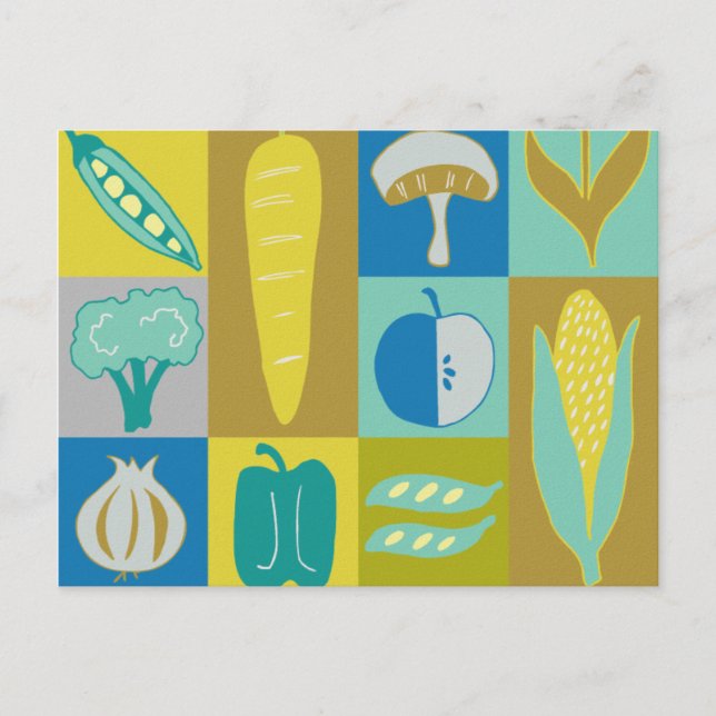 Veggie Blocks II Postkarte (Vorderseite)