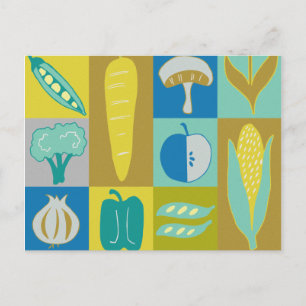 Veggie Blocks II Postkarte