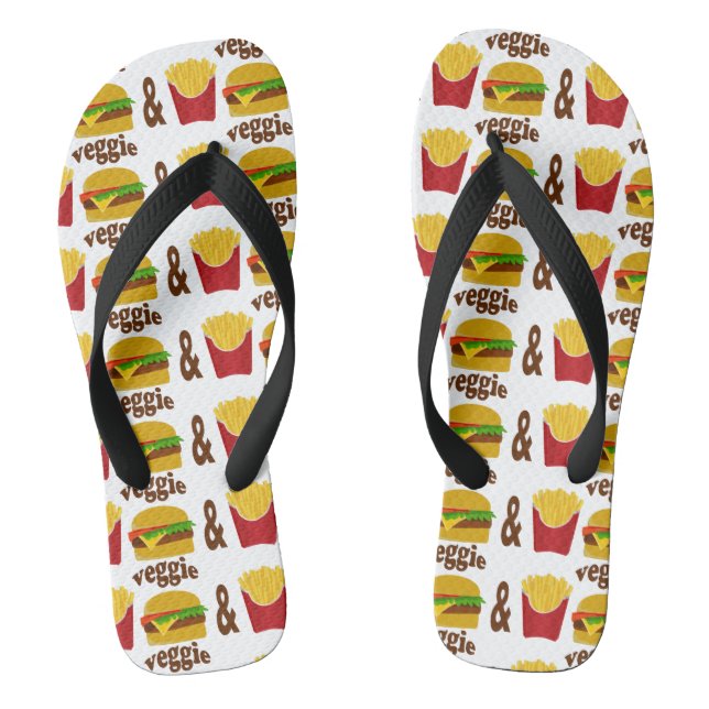 Veggie Burger and Fries Flip Flops (Fußbett)