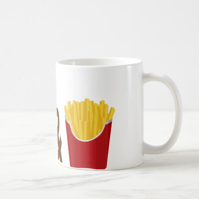 Veggie Burger and Fries Kaffeetasse (Rechts)