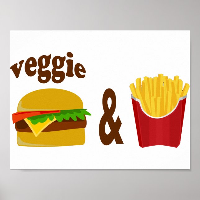 Veggie Burger and Fries Poster (Vorne)