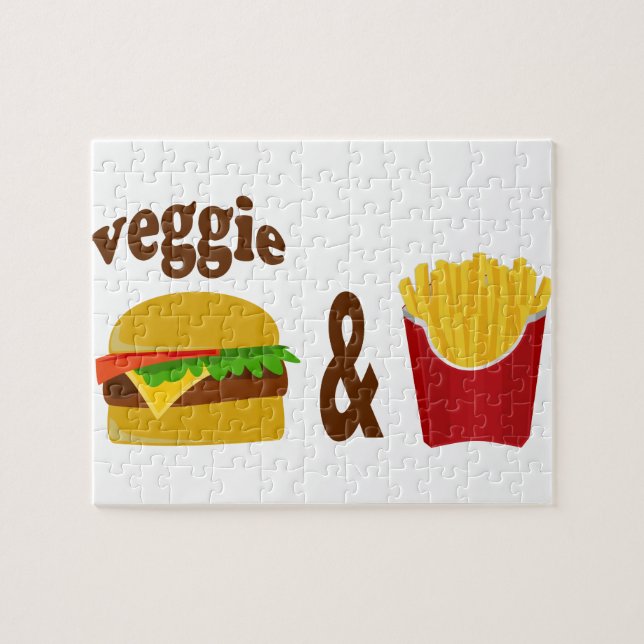 Veggie Burger and Fries Puzzle (Horizontal)