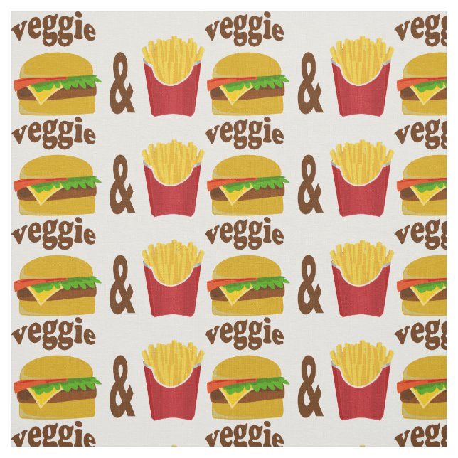Veggie Burger and Fries Stoff (Muster)