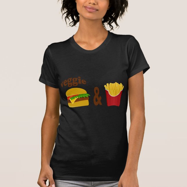 Veggie Burger and Fries T-Shirt (Vorderseite)