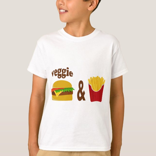 Veggie Burger and Fries T-Shirt (Vorderseite)