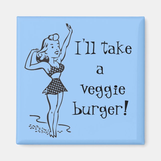 Veggie Burger Magnet (Vorne)