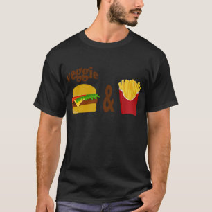 Veggie-Burger und Fischrogen T-Shirt