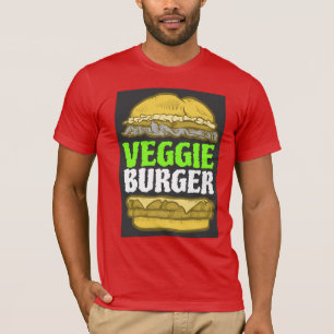 VEGGIE BURGER VEGANE VEGETARISCHE T - SHIRT