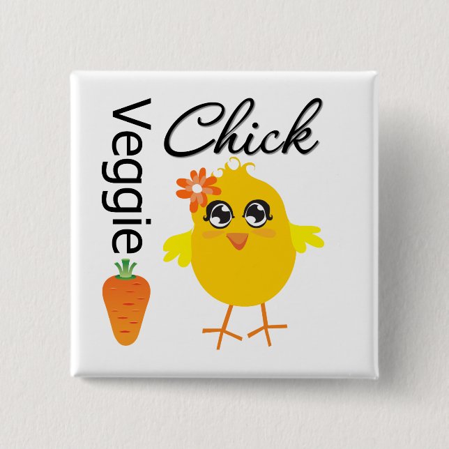 Veggie Chick Button (Vorderseite)