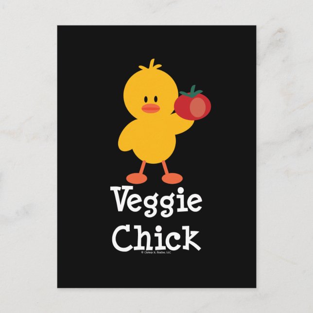 Veggie Chick Postcard Postkarte (Vorderseite)
