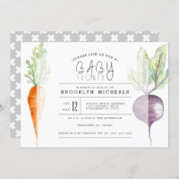 Veggie Duo | Beet & Carrot Watercolor Babydusche