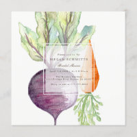 Veggie Duo Beet & Carrot Watercolor Brautparty