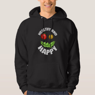 Veggie Face Is Healthy And Happy Because It Is Veg Hoodie