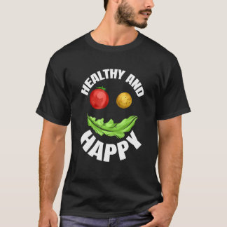Veggie Face Is Healthy And Happy Because It Is Veg T-Shirt
