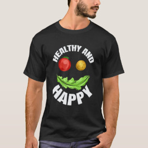 Veggie Face ist gesund und glücklich, weil es veg T-Shirt