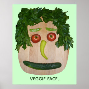 Veggie Face Poster