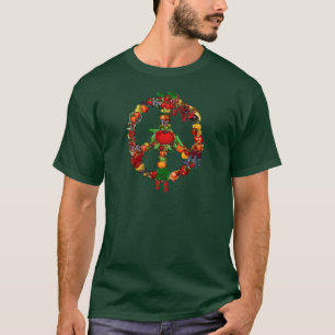 Veggie-Friedenszeichen T-Shirt