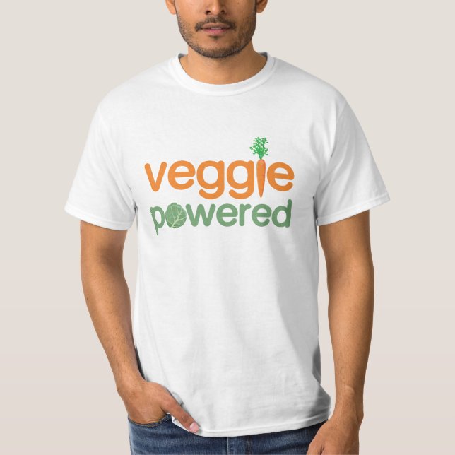 Veggie-Gemüse angetriebener Vegetarier T-Shirt (Vorderseite)
