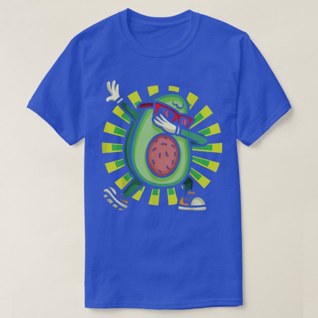 Veggie Gemüse Vegan Vegetarier Dabbing Avocado T-Shirt (Design vorne)