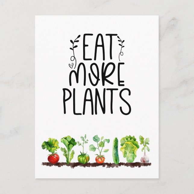 Veggie Gemüse vegetarische Aufwertung Postkarte (Vorderseite)