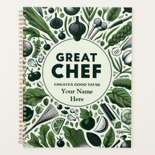 Veggie Großer Koch Typografie Design Planer