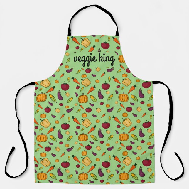Veggie King All-Over Print Schürze (Vorderseite)