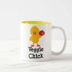Veggie-Küken-Tasse Zweifarbige Tasse