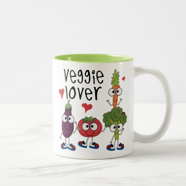 Veggie Lover Zweifarbige Tasse (Rechts)