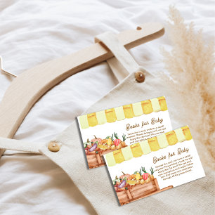 Veggie Obstbücher für Babydusche Begleitkarte