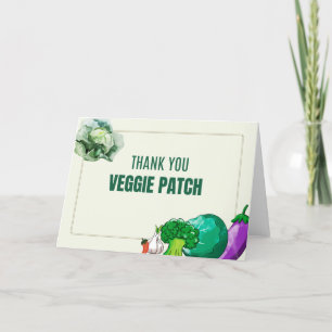 Veggie Patch Watercolor Thank You Dankeskarte