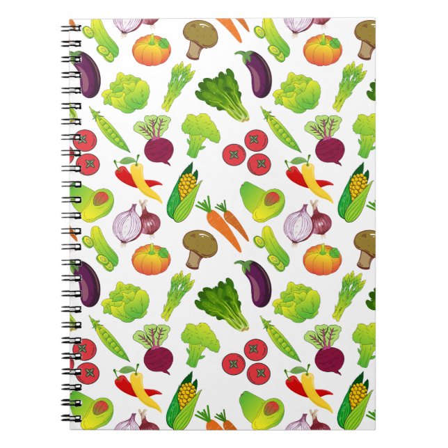 Veggie Pattern Notizblock (Vorderseite)