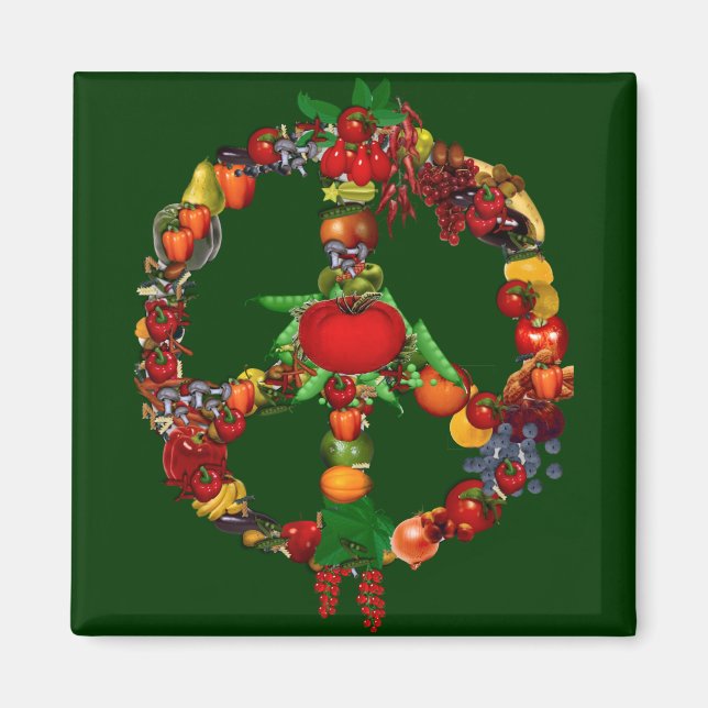 Veggie Peace Sign Magnet (Vorne)