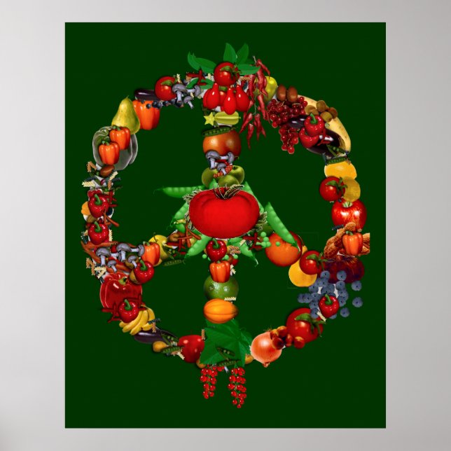 Veggie Peace Sign Poster (Vorne)